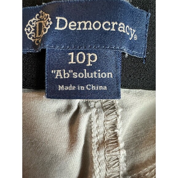 Democracy Absolution Pants Womens Petite 10P Beige Khaki Straight Leg - Picture 5 of 6
